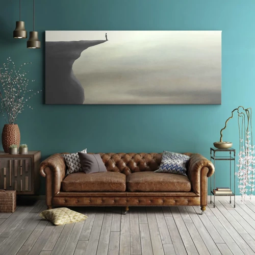 Bild auf Leinwand - Leinwandbild - Nach oben, natürlich! - 100x40 cm