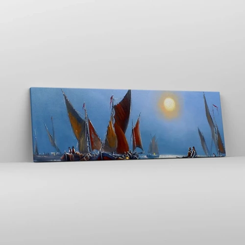 Bild auf Leinwand - Leinwandbild - Nachtfang - 90x30 cm