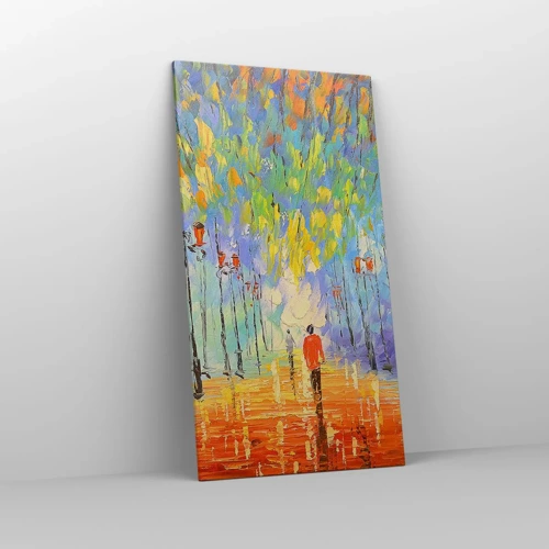 Bild auf Leinwand - Leinwandbild - Nachtlied des Regens - 65x120 cm