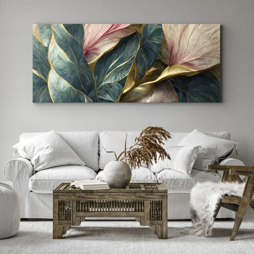 Bild auf Leinwand - Leinwandbild - Natürliche Eleganz und Stil - 100x40 cm