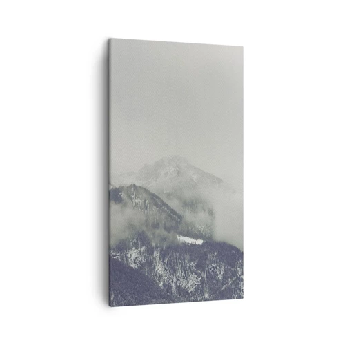 Bild auf Leinwand - Leinwandbild - Nebliges Tal - 45x80 cm