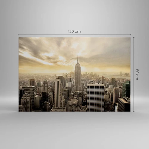 Bild auf Leinwand - Leinwandbild - New York aus Grau - 120x80 cm