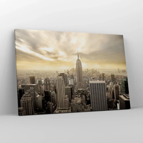 Bild auf Leinwand - Leinwandbild - New York aus Grau - 120x80 cm