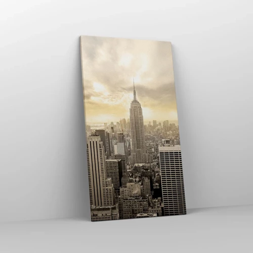 Bild auf Leinwand - Leinwandbild - New York aus Grau - 45x80 cm