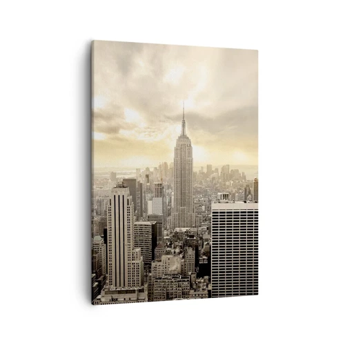 Bild auf Leinwand - Leinwandbild - New York aus Grau - 50x70 cm