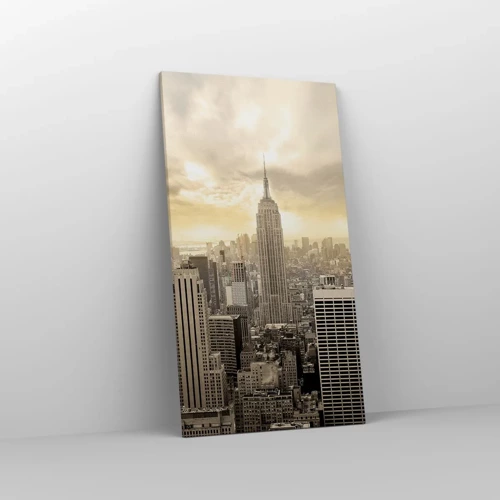 Bild auf Leinwand - Leinwandbild - New York aus Grau - 55x100 cm