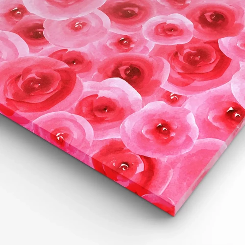 Bild auf Leinwand - Leinwandbild - Oben und unten Rosen - 100x40 cm