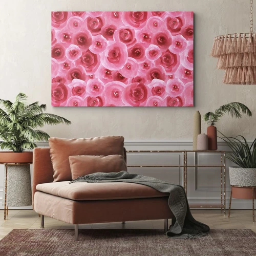 Bild auf Leinwand - Leinwandbild - Oben und unten Rosen - 120x80 cm
