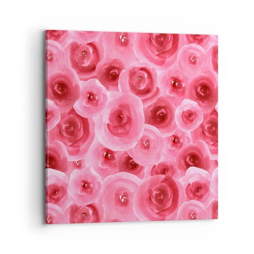 Bild auf Leinwand - Leinwandbild - Oben und unten Rosen - 70x70 cm