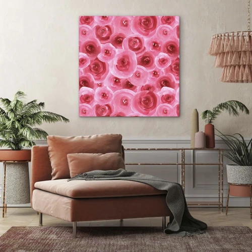 Bild auf Leinwand - Leinwandbild - Oben und unten Rosen - 70x70 cm