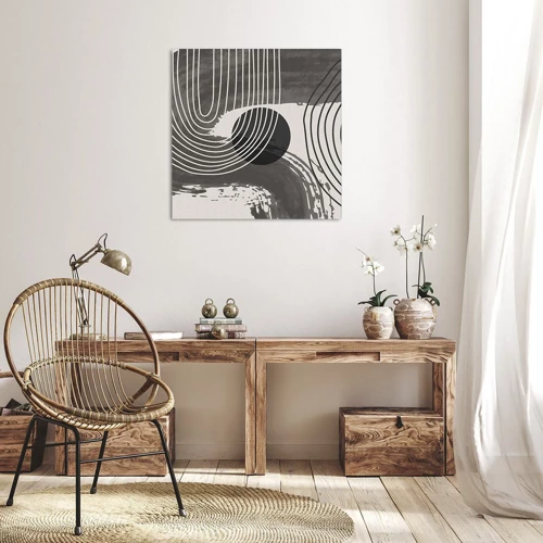 Bild auf Leinwand - Leinwandbild - Oval gewinnt - 60x60 cm