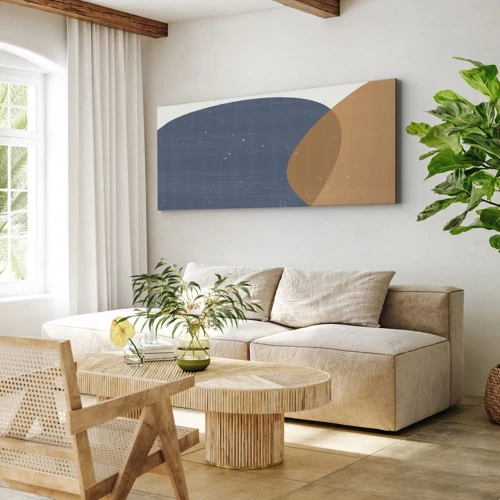 Bild auf Leinwand - Leinwandbild - Ovale und Einflüsse - 100x40 cm