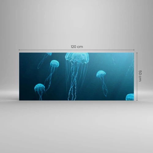 Bild auf Leinwand - Leinwandbild - Ozeantanz - 120x50 cm