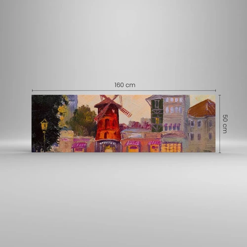 Bild auf Leinwand - Leinwandbild - Pariser Ikonen – Moulin Rouge - 160x50 cm