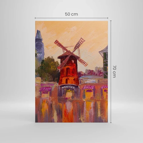 Bild auf Leinwand - Leinwandbild - Pariser Ikonen – Moulin Rouge - 50x70 cm