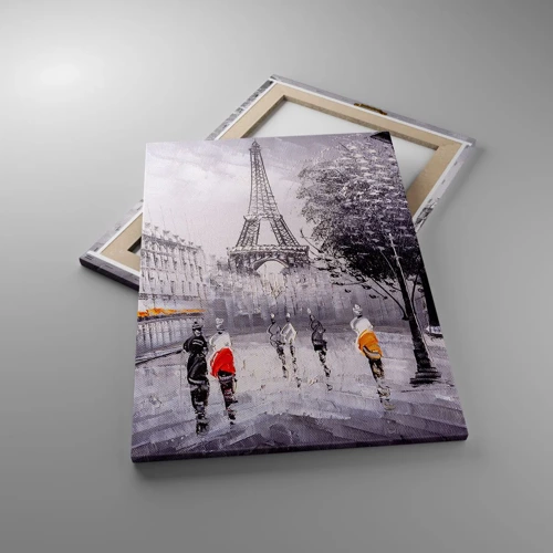 Bild auf Leinwand - Leinwandbild - Pariser Spaziergang - 50x70 cm