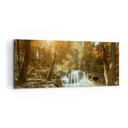 Bild auf Leinwand - Leinwandbild - Parkkaskade - 100x40 cm