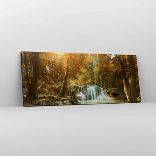 Bild auf Leinwand - Leinwandbild - Parkkaskade - 100x40 cm