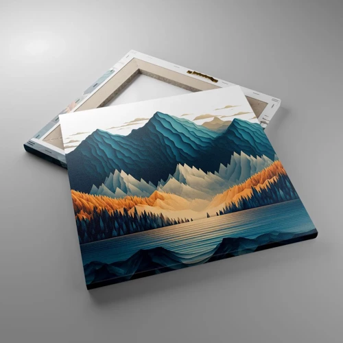 Bild auf Leinwand - Leinwandbild - Perfekte Berglandschaft - 40x40 cm