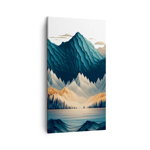 Bild auf Leinwand - Leinwandbild - Perfekte Berglandschaft - 45x80 cm