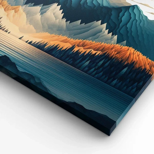 Bild auf Leinwand - Leinwandbild - Perfekte Berglandschaft - 45x80 cm