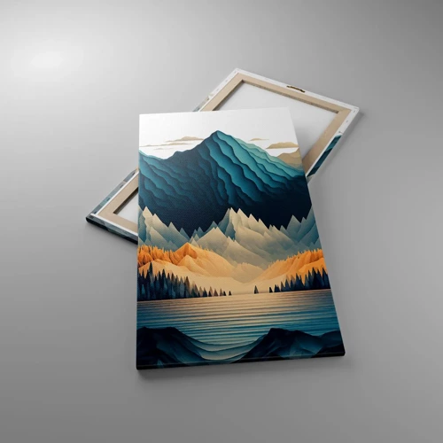Bild auf Leinwand - Leinwandbild - Perfekte Berglandschaft - 55x100 cm