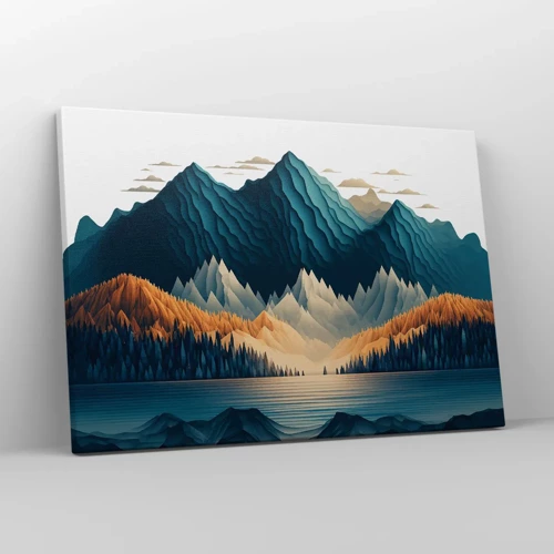 Bild auf Leinwand - Leinwandbild - Perfekte Berglandschaft - 70x50 cm