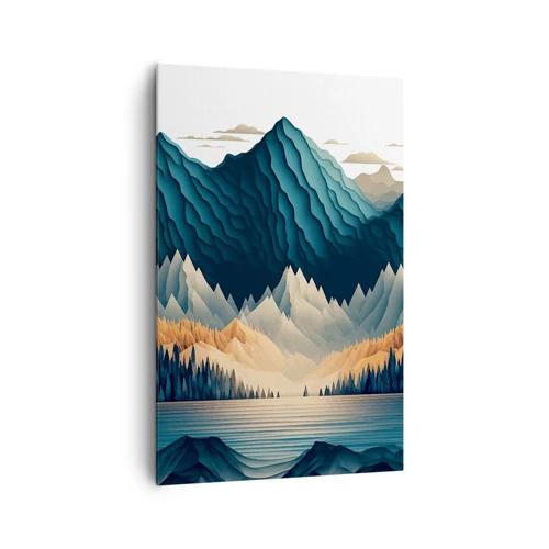 Bild auf Leinwand - Leinwandbild - Perfekte Berglandschaft - 80x120 cm