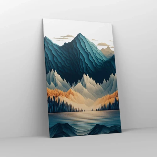 Bild auf Leinwand - Leinwandbild - Perfekte Berglandschaft - 80x120 cm