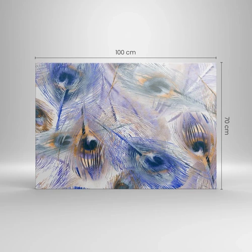 Bild auf Leinwand - Leinwandbild - Pfau-Komposition - 100x70 cm