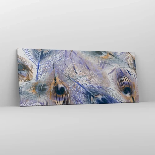 Bild auf Leinwand - Leinwandbild - Pfau-Komposition - 120x50 cm