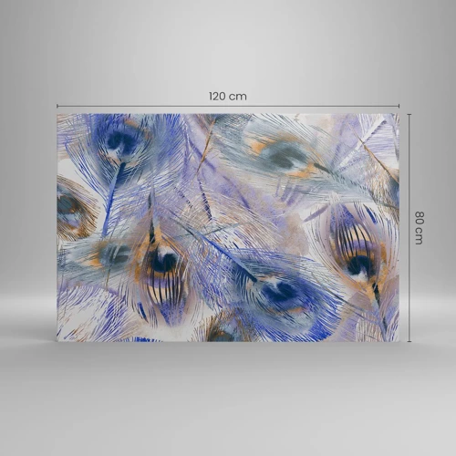 Bild auf Leinwand - Leinwandbild - Pfau-Komposition - 120x80 cm