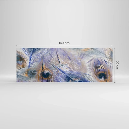 Bild auf Leinwand - Leinwandbild - Pfau-Komposition - 140x50 cm