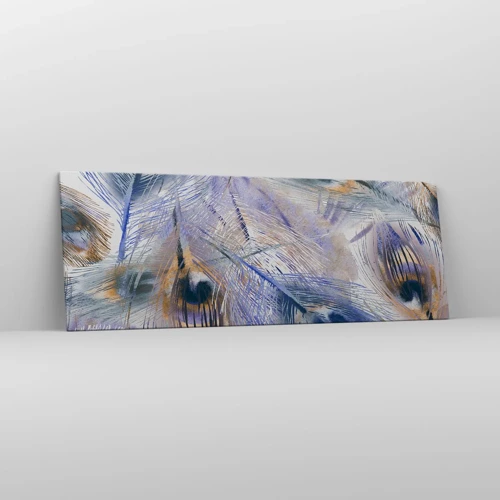 Bild auf Leinwand - Leinwandbild - Pfau-Komposition - 140x50 cm