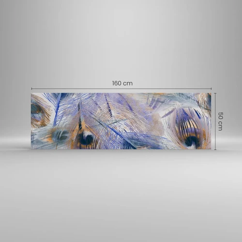 Bild auf Leinwand - Leinwandbild - Pfau-Komposition - 160x50 cm