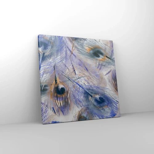 Bild auf Leinwand - Leinwandbild - Pfau-Komposition - 40x40 cm