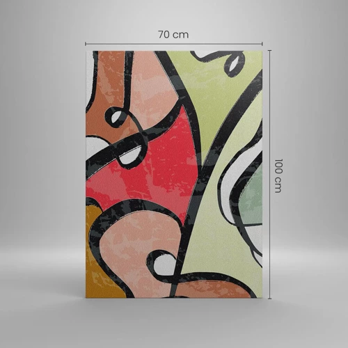Bild auf Leinwand - Leinwandbild - Pirouetten unter Farben - 70x100 cm