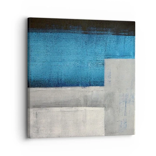 Bild auf Leinwand - Leinwandbild - Poetische Komposition aus Grau und Blau - 30x30 cm
