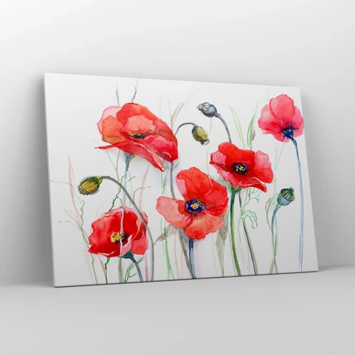 Bild auf Leinwand - Leinwandbild - Polnische Blumen - 100x70 cm