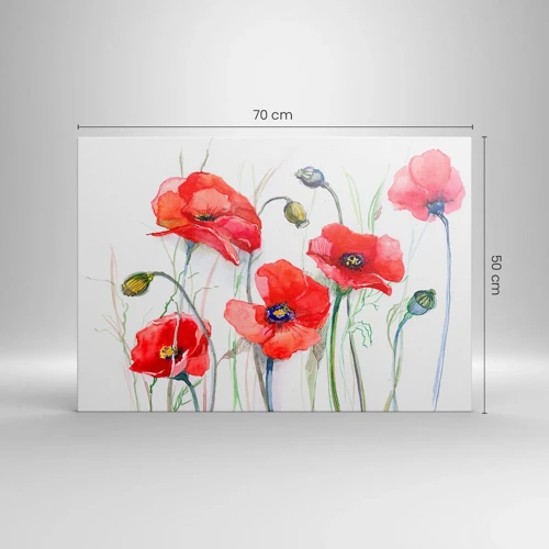 Bild auf Leinwand - Leinwandbild - Polnische Blumen - 70x50 cm