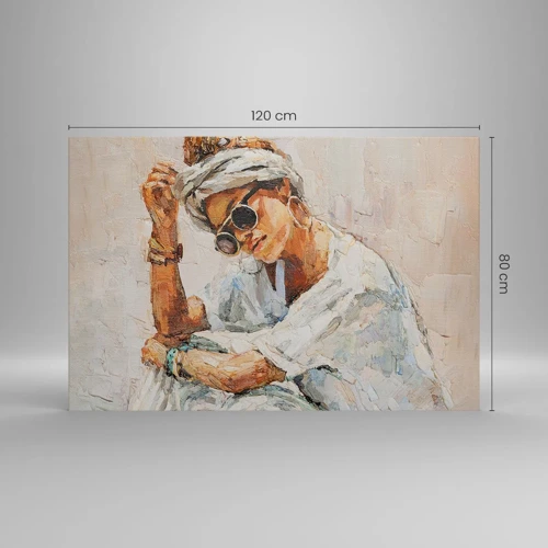 Bild auf Leinwand - Leinwandbild - Porträt in voller Sonne - 120x80 cm