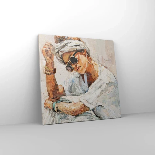 Bild auf Leinwand - Leinwandbild - Porträt in voller Sonne - 50x50 cm
