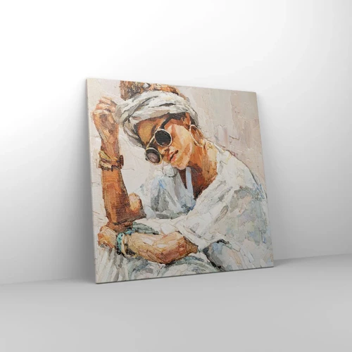 Bild auf Leinwand - Leinwandbild - Porträt in voller Sonne - 70x70 cm