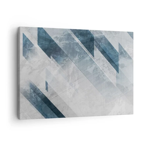 Bild auf Leinwand - Leinwandbild - Räumliche Komposition - graue Bewegung - 70x50 cm