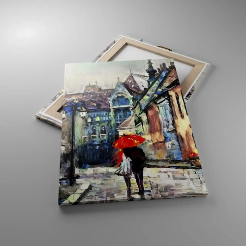 Bild auf Leinwand - Leinwandbild - Regen für Zwei - 50x70 cm