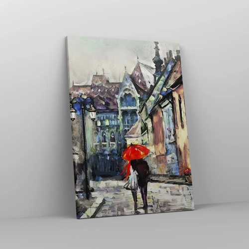 Bild auf Leinwand - Leinwandbild - Regen für Zwei - 50x70 cm