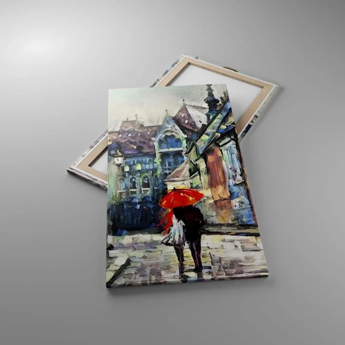 Bild auf Leinwand - Leinwandbild - Regen für Zwei - 55x100 cm