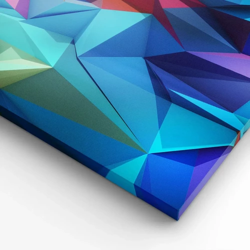 Bild auf Leinwand - Leinwandbild - Regenbogen-Origami - 100x40 cm
