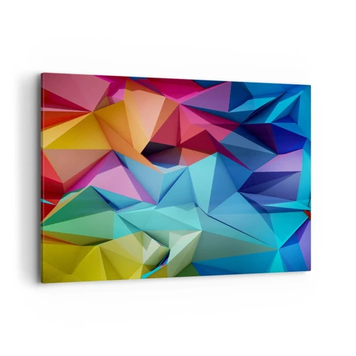 Bild auf Leinwand - Leinwandbild - Regenbogen-Origami - 120x80 cm