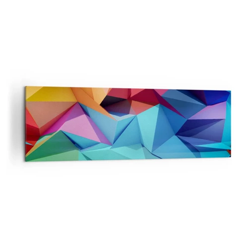 Bild auf Leinwand - Leinwandbild - Regenbogen-Origami - 160x50 cm